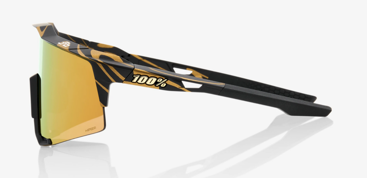 100% SPEEDCRAFT® Peter Sagan LE Metallic Gold Flake HiPER Gold Mirror + Lens product image 3, provided for visual reference