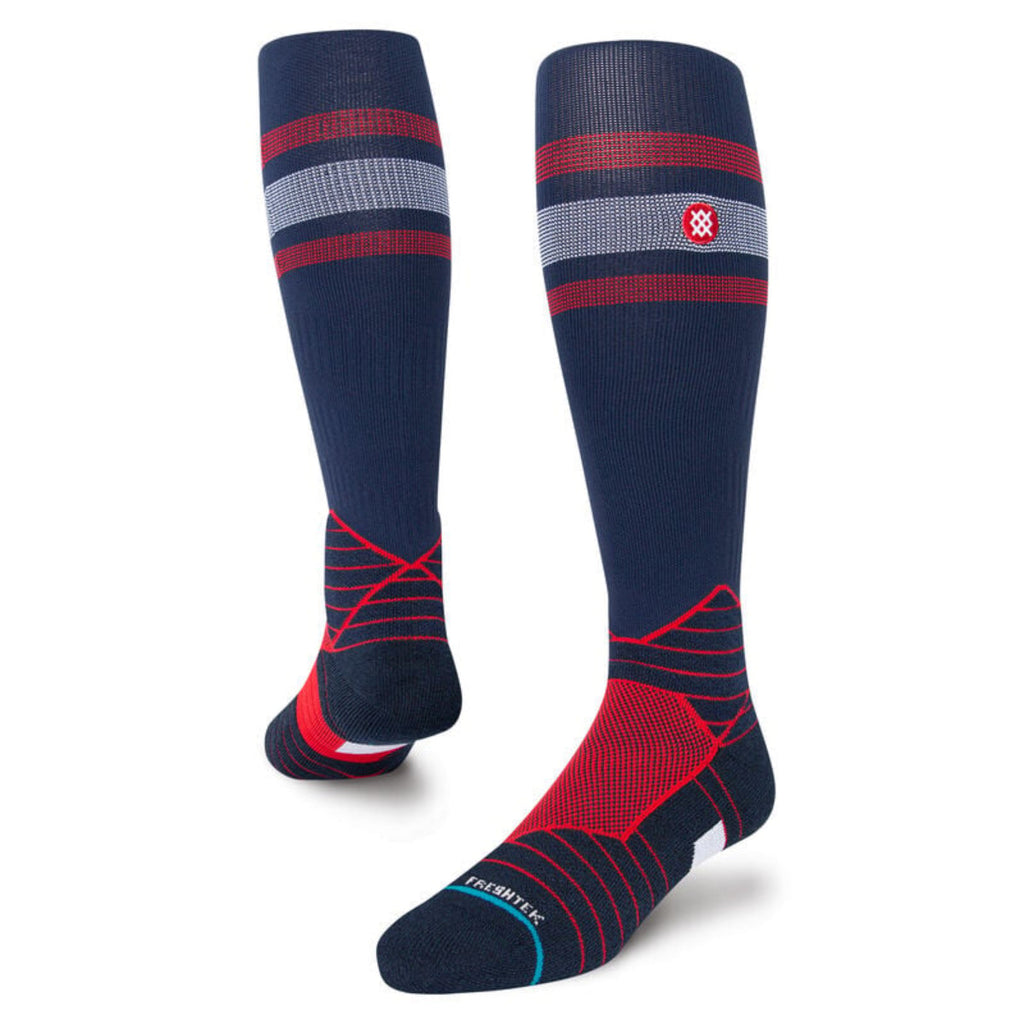 Stance Braves Stripe OTC Socks product image 1, provided for visual reference and product detail review