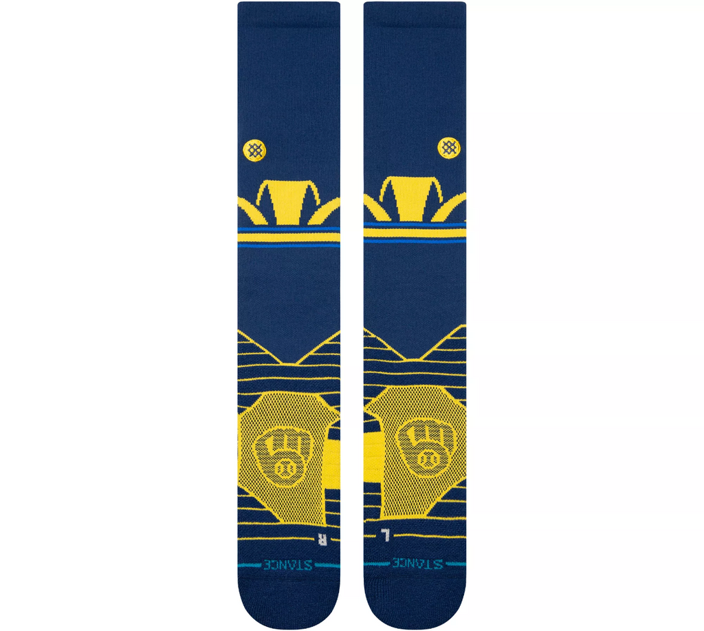 Stance Milwaukee Brewers Arches PRO OTC Socks product image 2, provided for visual reference and product detail review