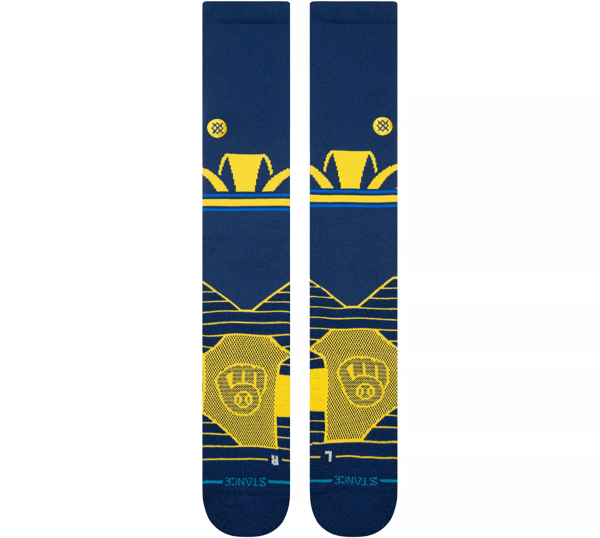 Stance Milwaukee Brewers Arches PRO OTC Socks product image 2, provided for visual reference and product detail review