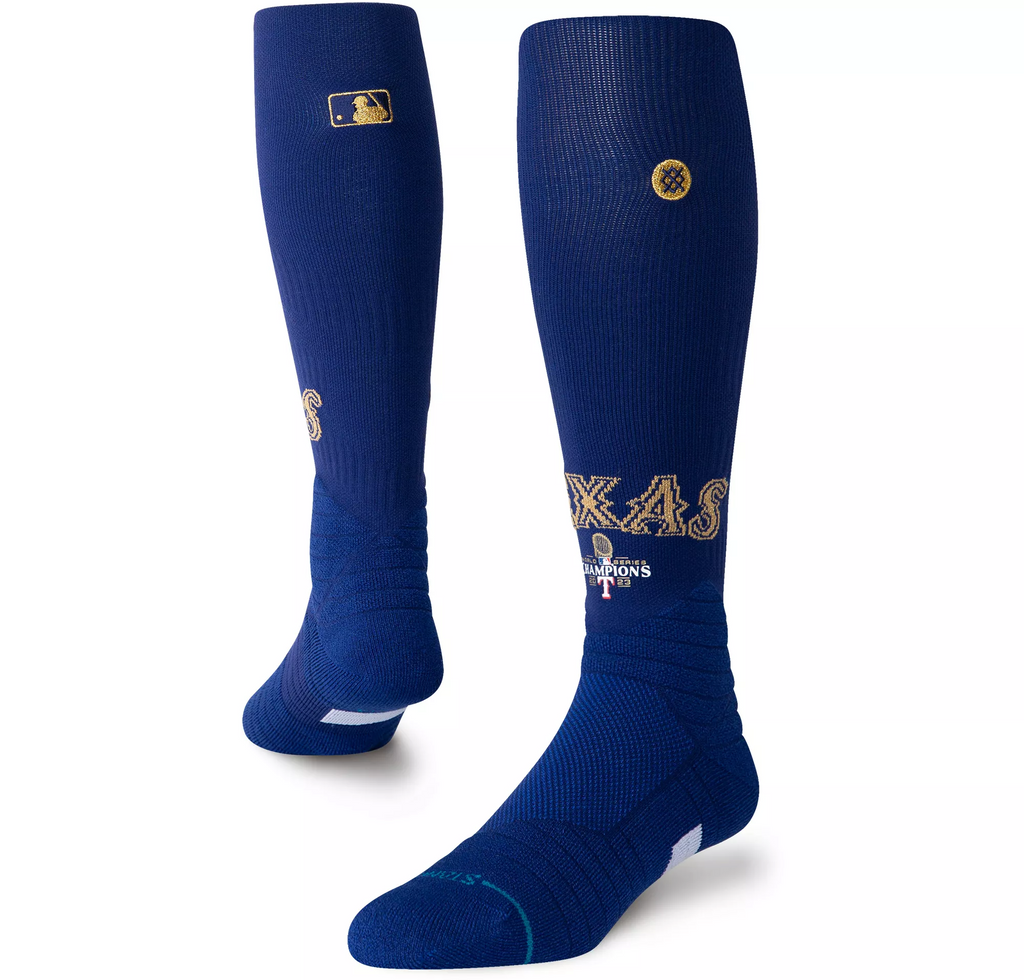 Stance Texas Rangers Gold OTC Socks product image 1, provided for visual reference and product detail review