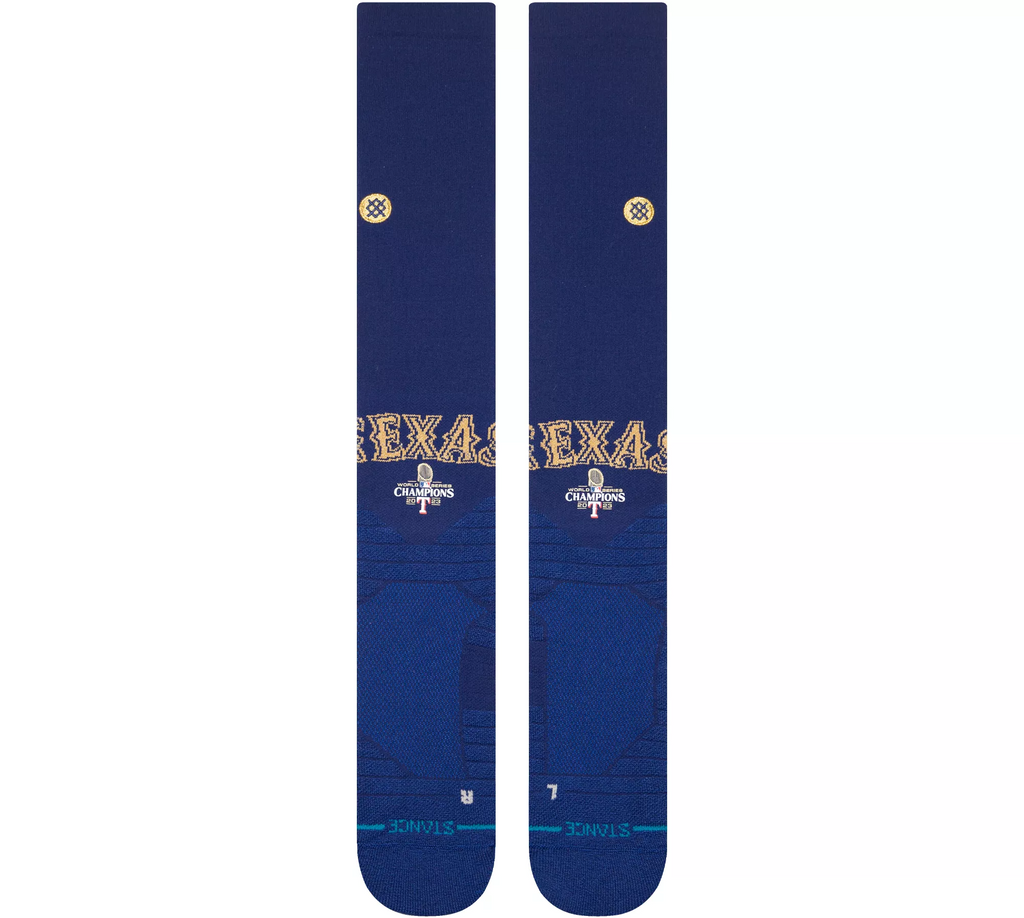 Stance Texas Rangers Gold OTC Socks product image 2, provided for visual reference and product detail review