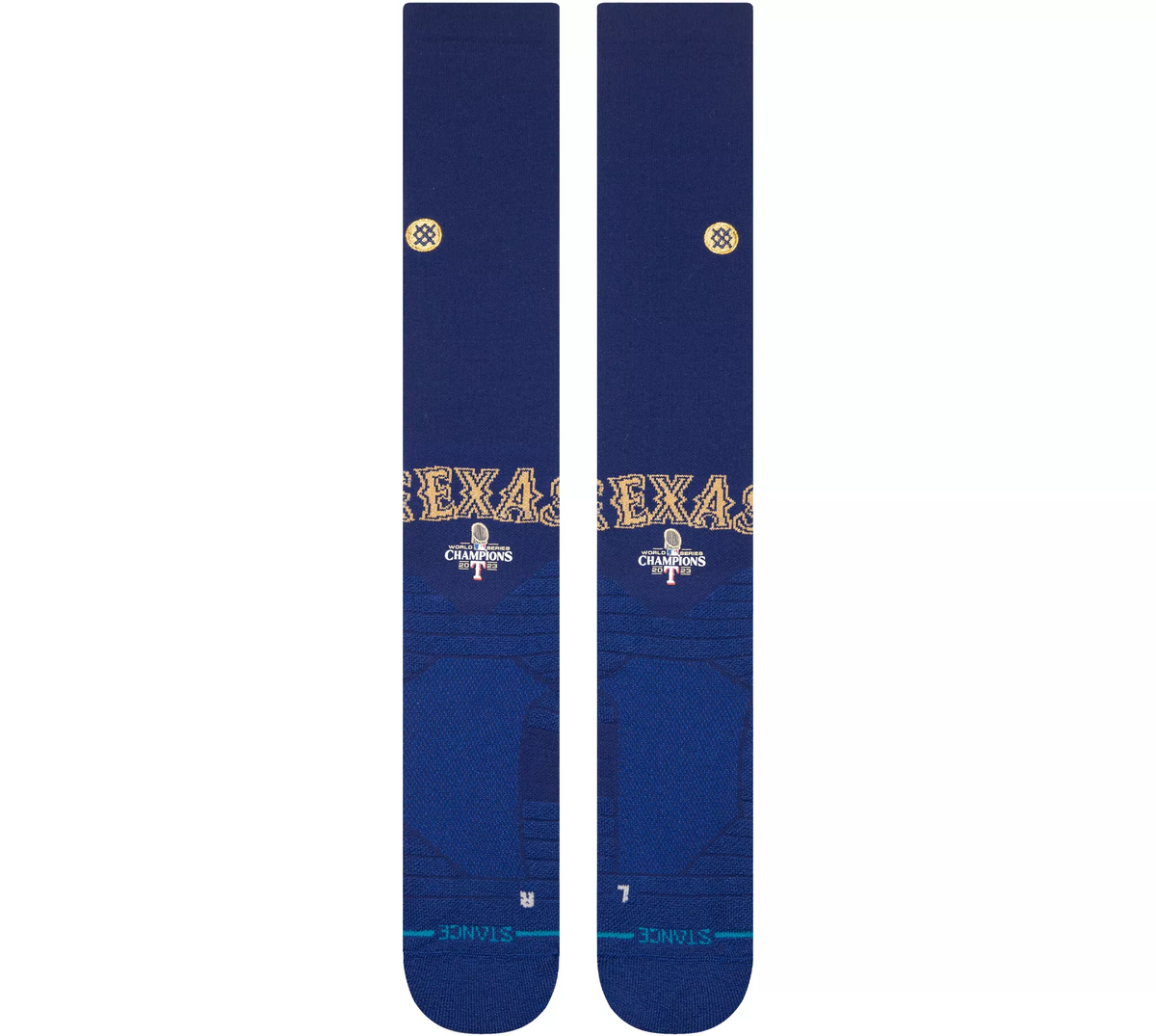 Stance Texas Rangers Gold OTC Socks product image 2, provided for visual reference and product detail review