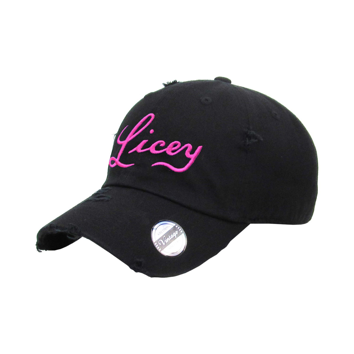 Tigres del Licey Vintage Black Hat - Pink Logo product image 1, provided for visual reference and product detail review