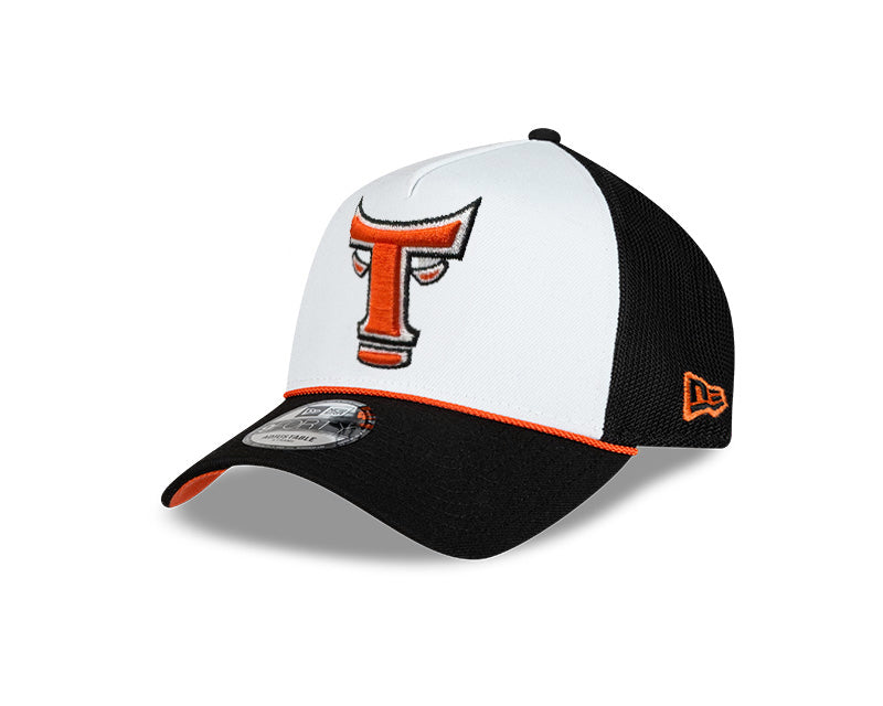 Toros del Este New Era 9FORTY A-Frame Adjustable Hat - White/Black/Orange product image 1, provided for visual reference and