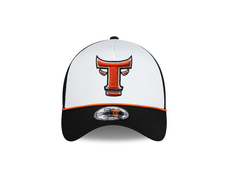 Toros del Este New Era 9FORTY A-Frame Adjustable Hat - White/Black/Orange product image 3, provided for visual reference and
