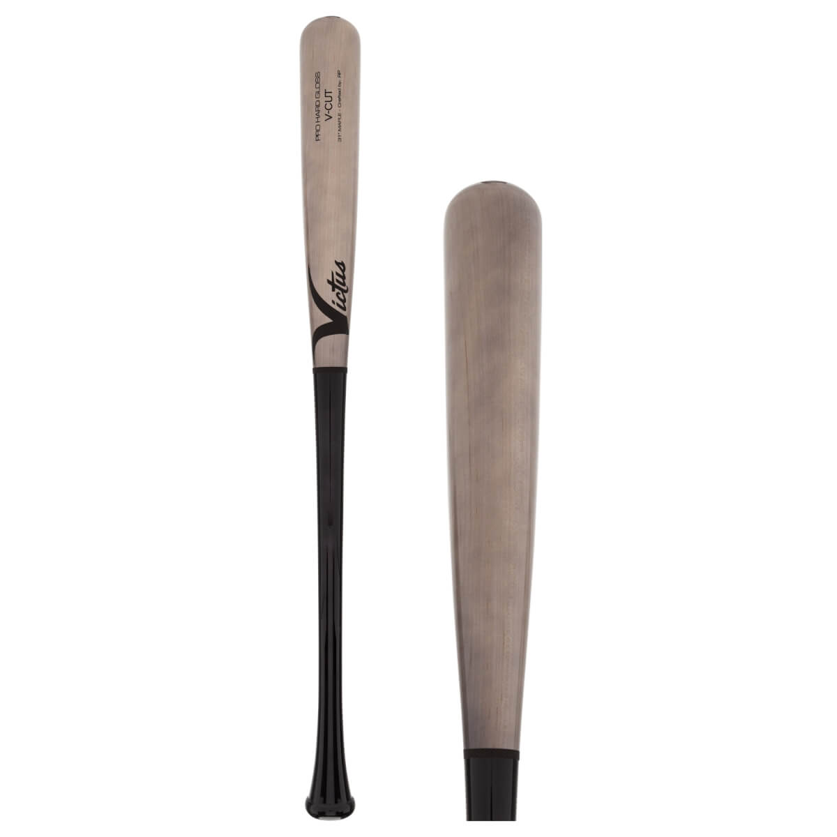 Victus V-Cut Hard Maple Wood Baseball Bat (VGPC-BK/GY) product image 1, provided for visual reference and product detail