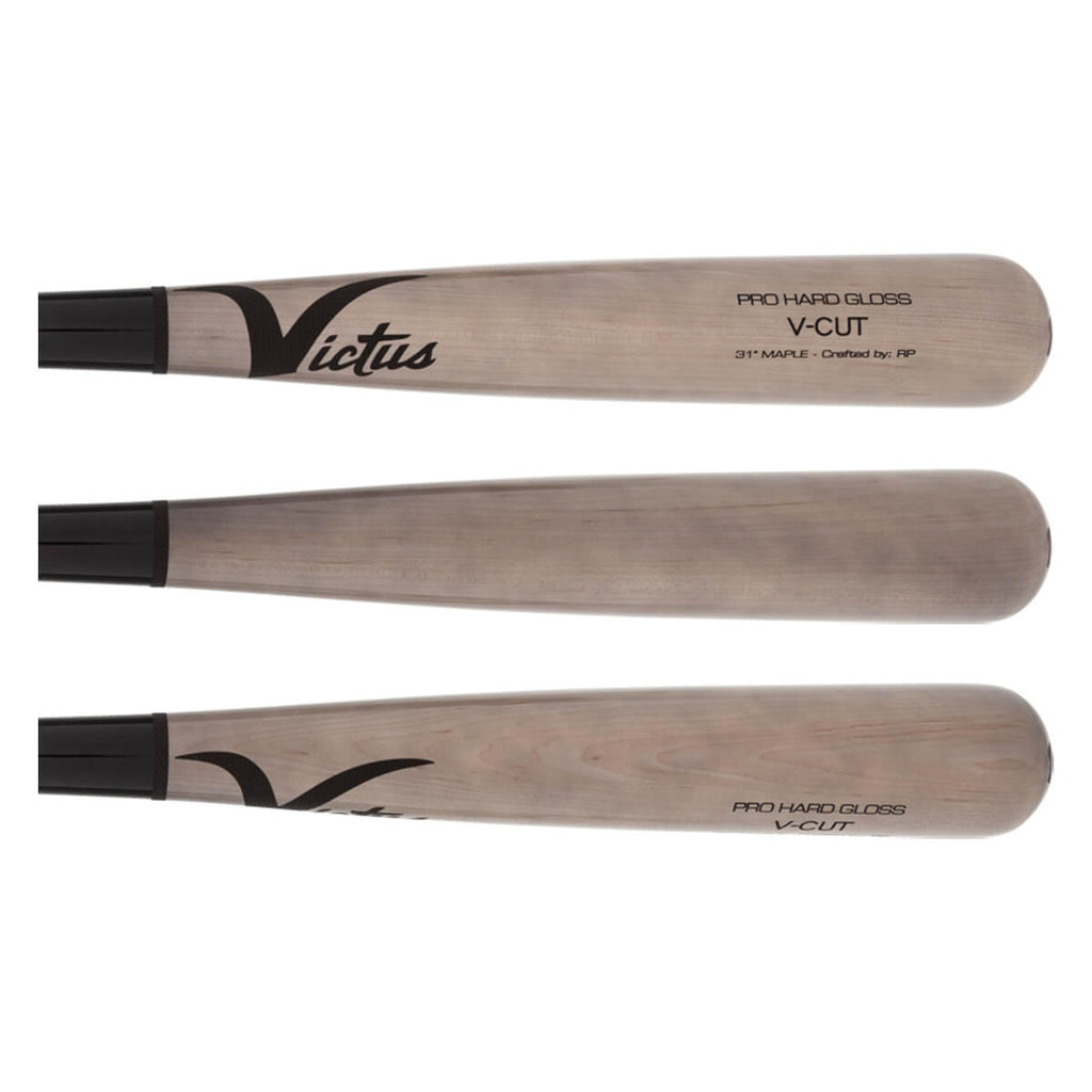 Victus V-Cut Hard Maple Wood Baseball Bat (VGPC-BK/GY) product image 2, provided for visual reference and product detail