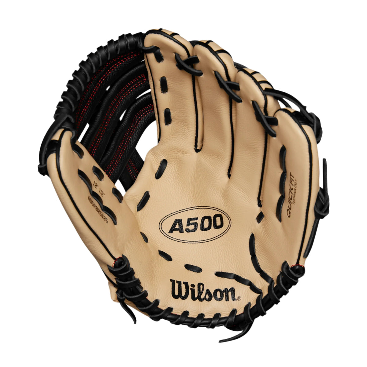 Youth - Wilson® A500® 12.5" Youth Outfield Baseball Glove – Top Grain Leather, Quick-Fit Wrist product image 2, provided for