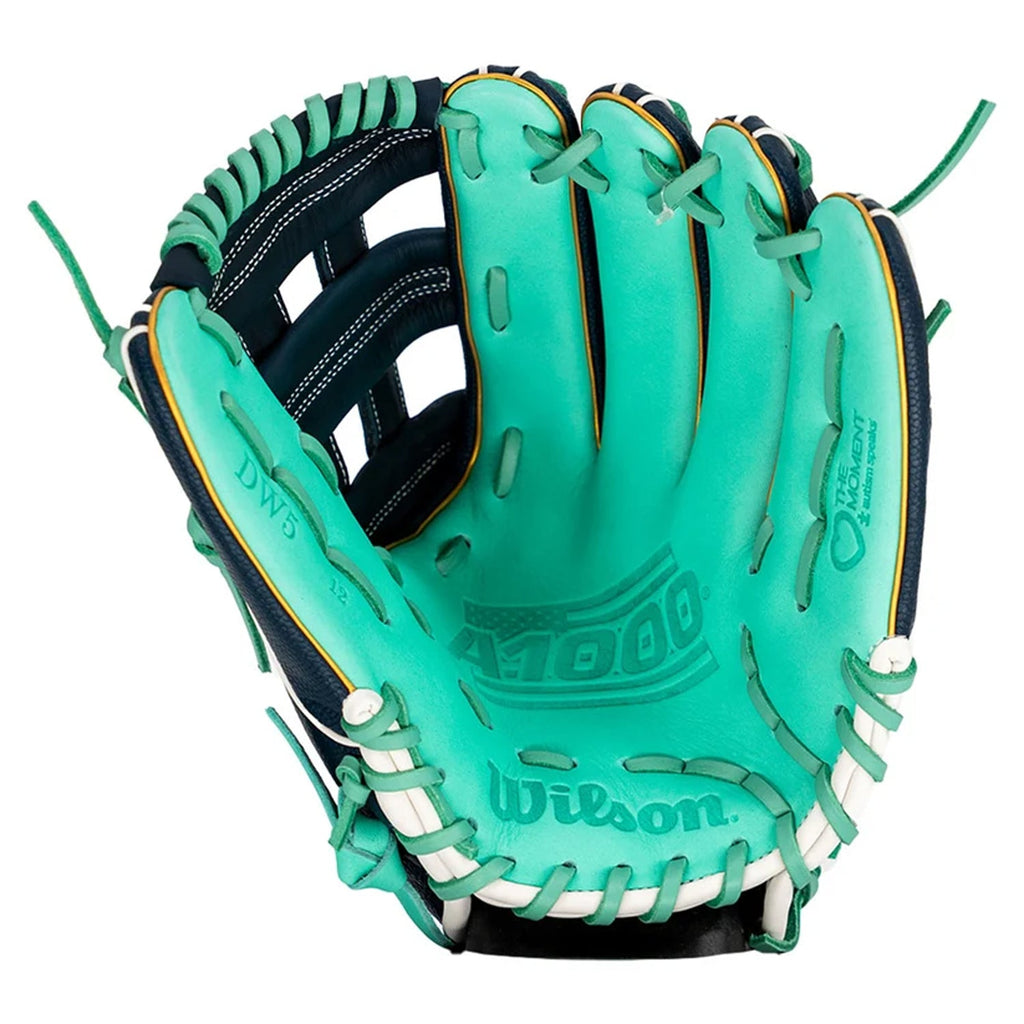 Wilson A1000 DW5 Liberty SMU 2 12-Inch Infield Baseball Glove | Dual Post Web | Navy/Mint product image 3, provided for
