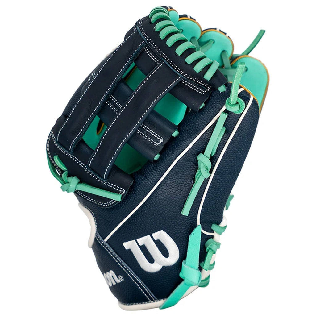 Wilson A1000 DW5 Liberty SMU 2 12-Inch Infield Baseball Glove | Dual Post Web | Navy/Mint product image 2, provided for