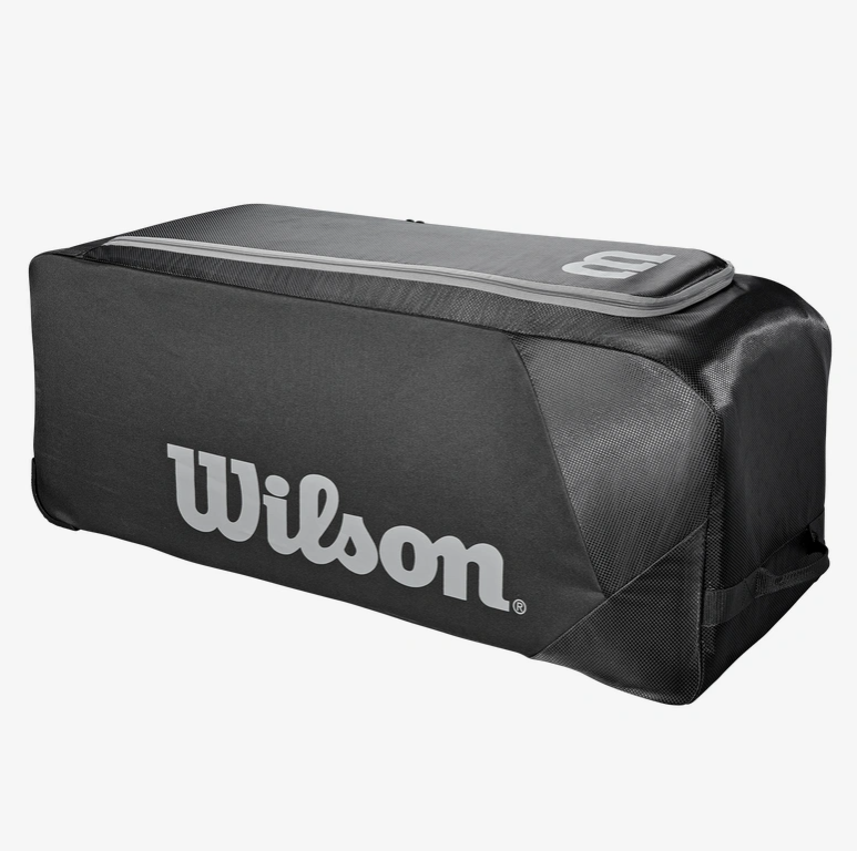 Wilson Catcher's Team Gear Wheeled Bag - Black product image 1, provided for visual reference and product detail review