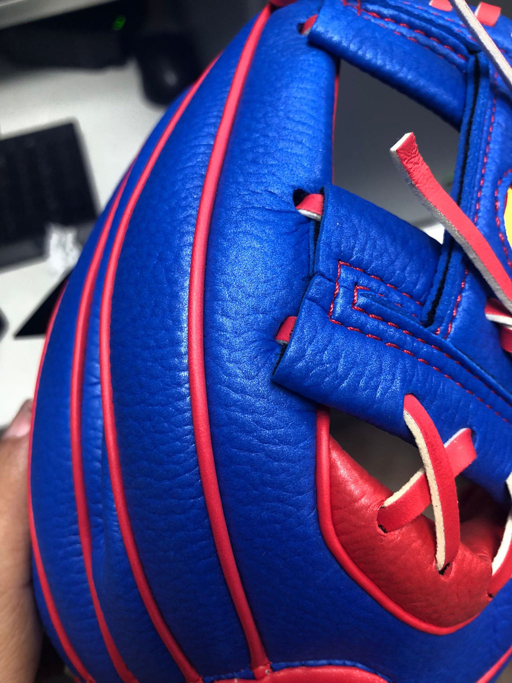 Wilson 2024 A200 EZ Catch 10 Inch Youth Baseball Glove - Royal/Red/Yellow product image 8, provided for visual reference and
