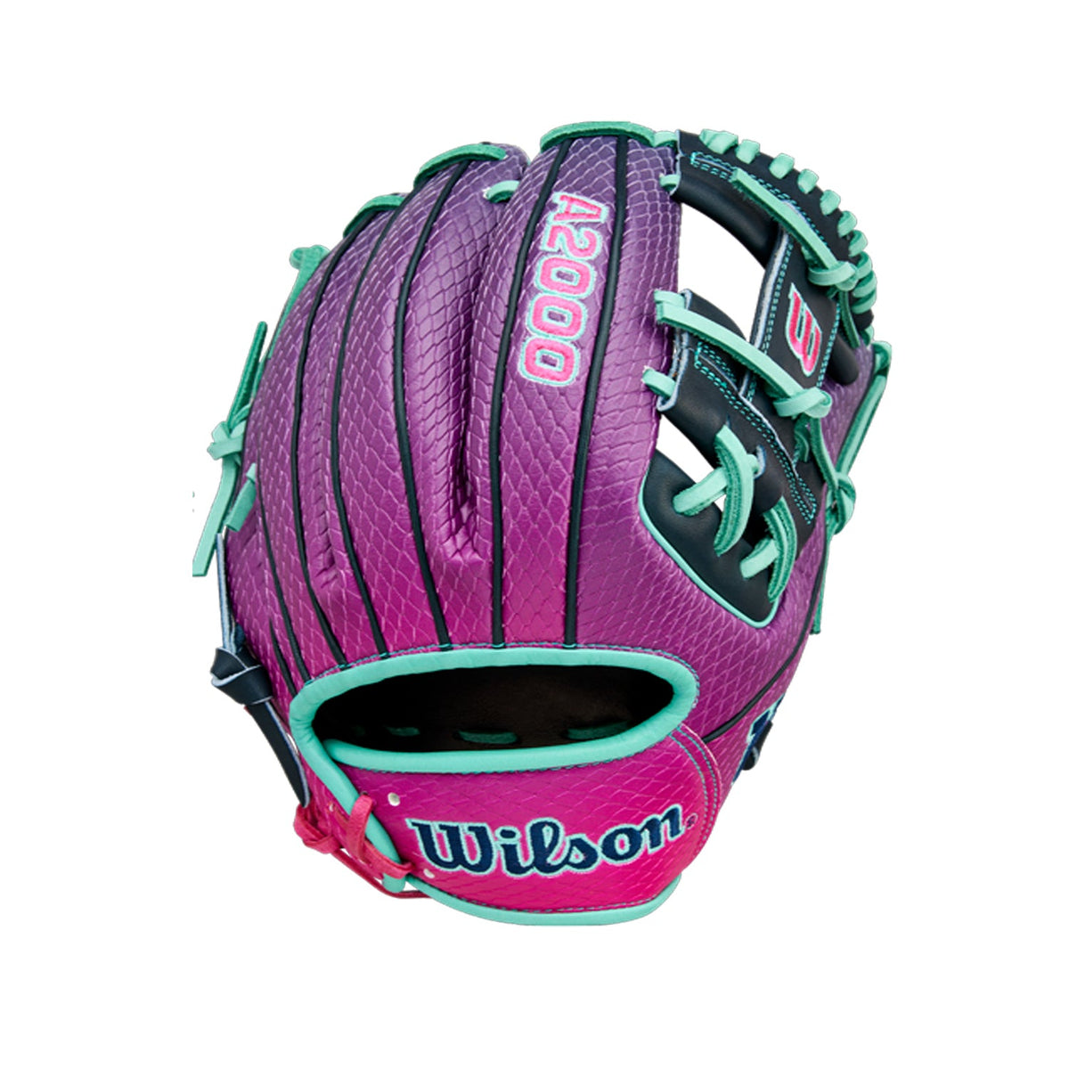 Wilson 2025 OMAHA A2000 1786 Grape Flamingo 11.5" Infield Glove product image 1, provided for visual reference and product