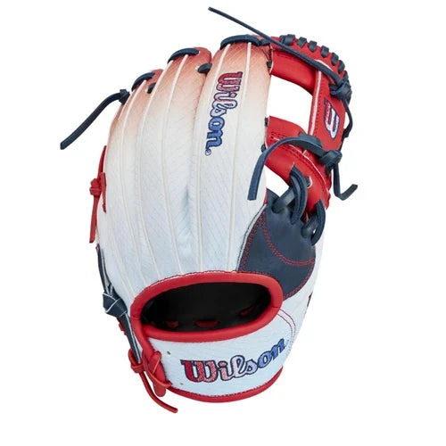 Wilson A1000 1787 Freebird 2.0 SMU 11.75-Inch Infield Baseball Glove | H-Web | Navy/Red/White product image 1, provided for