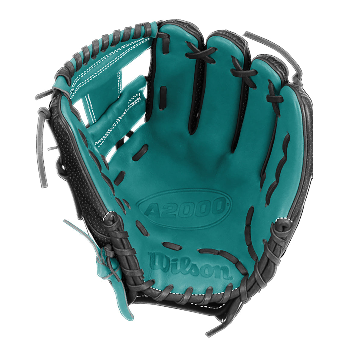 Wilson A2000 1786SS 11.5" Infield Baseball Glove - Black/Teal - Right Hand Thrower product image 2, provided for visual