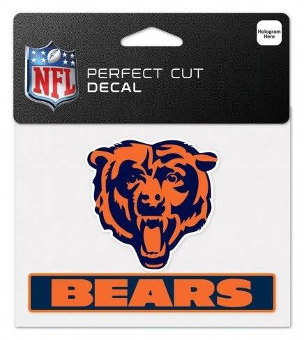 Chicago Bears Perfect Cut Color Decal 4.5" X 5.75" product image 1, provided for visual reference and product detail review