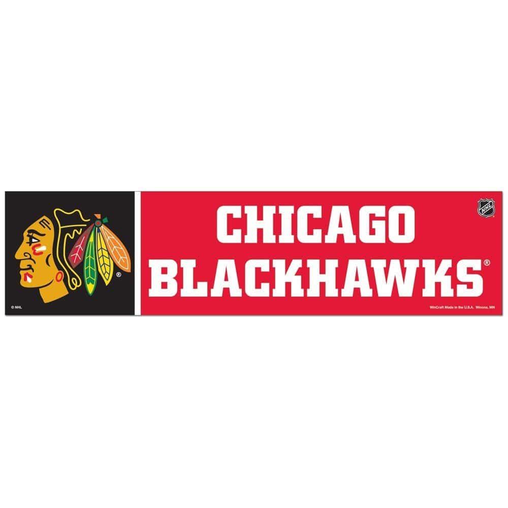Chicago Blackhawks Bumper Strip 3" X 12" product image 1, provided for visual reference and product detail review