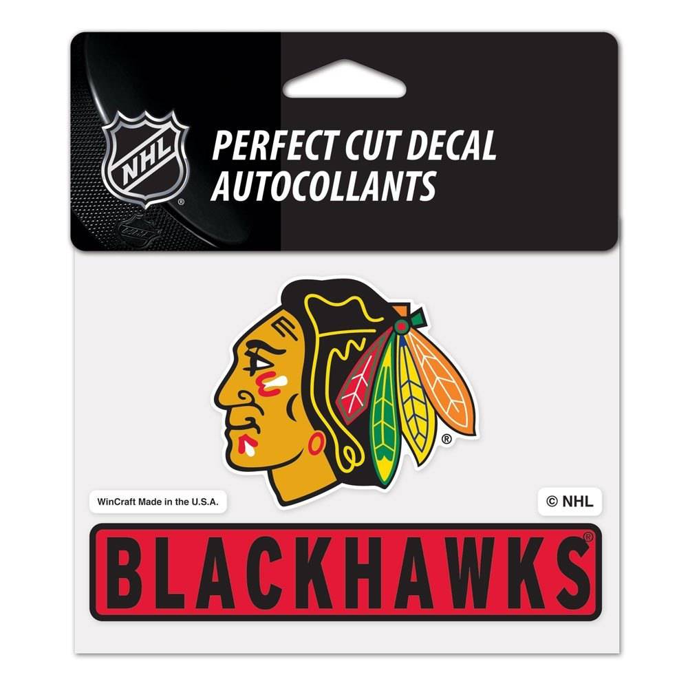 Chicago Blackhawks Perfect Cut Color Decal 4.5" X 5.75" product image 1, provided for visual reference and product detail