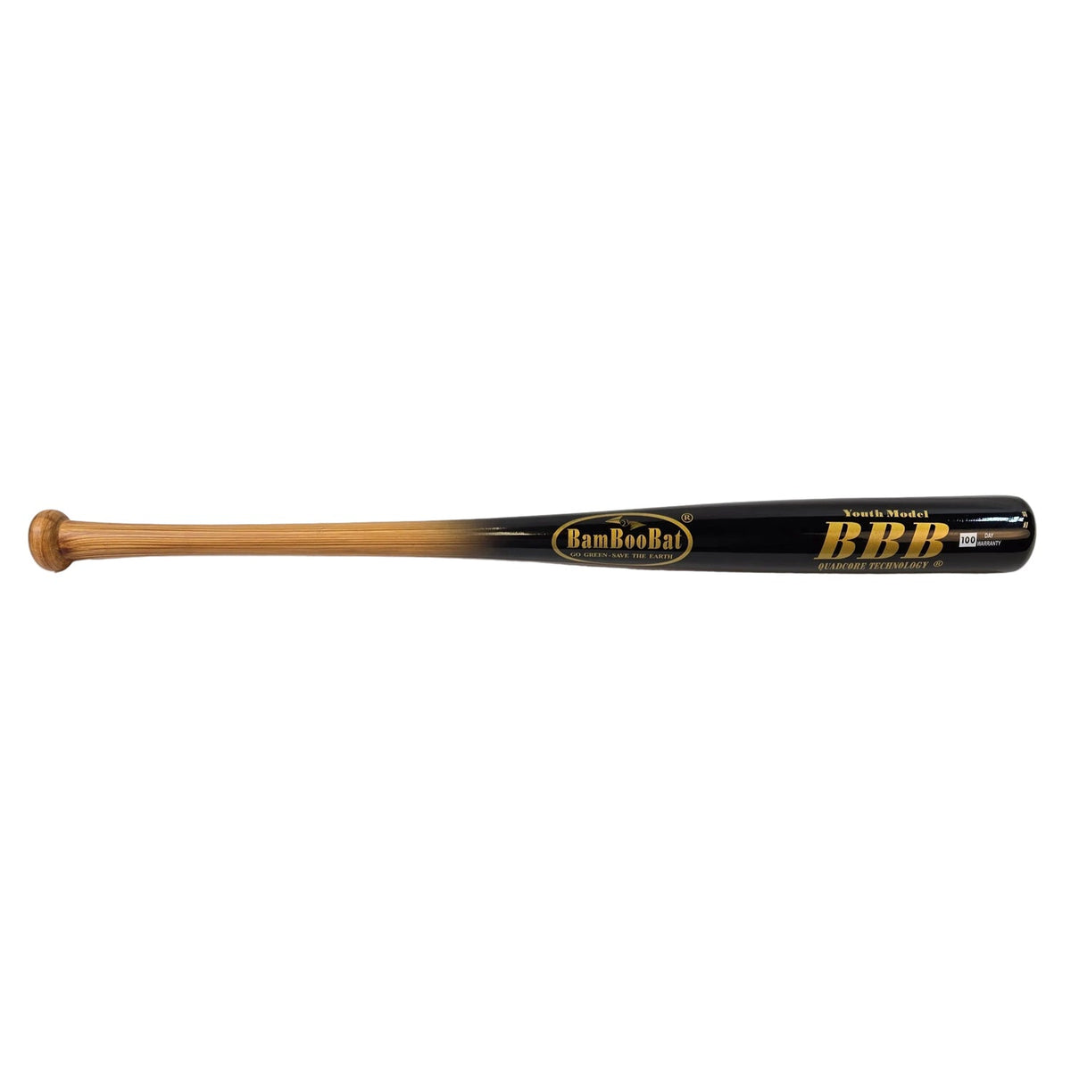 BamBooBat Bamboo Youth Baseball Bat – Approx. -7 Drop, 2 1/4" Barrel, Quadcore Technology product image 1, provided for