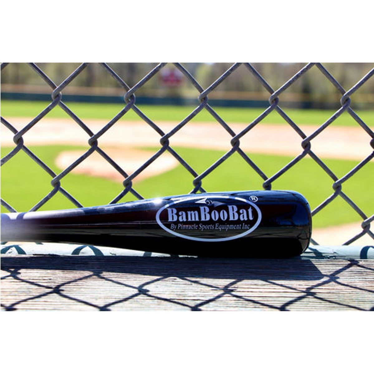 BamBooBat One Hand Trainer Bamboo Baseball & Softball Training Bat | White/Black product image 2, provided for visual