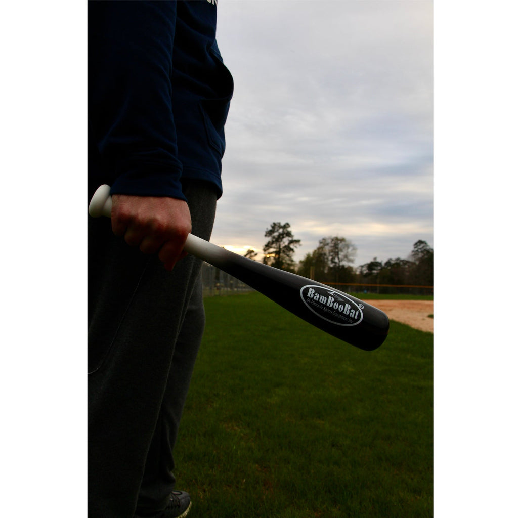 BamBooBat One Hand Trainer Bamboo Baseball & Softball Training Bat | White/Black product image 3, provided for visual