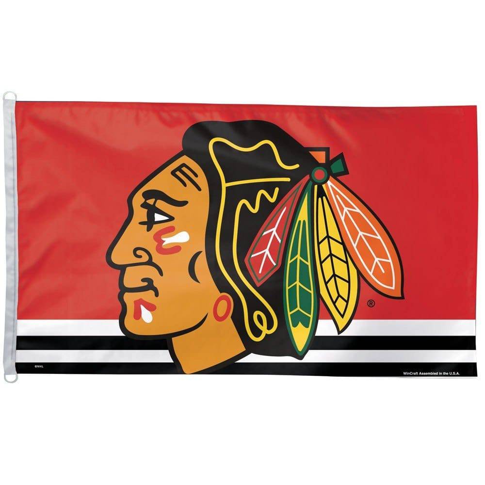 CHICAGO BLACKHAWKS Flag 3' X 5' product image 1, provided for visual reference and product detail review