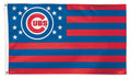 Chicago Cubs / Stars and Stripes Flag - Deluxe 3' X 5' product image 1, provided for visual reference and product detail