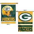 Green Bay Packers Vertical Flag 2 Sided 28" X 40" product image 1, provided for visual reference and product detail review