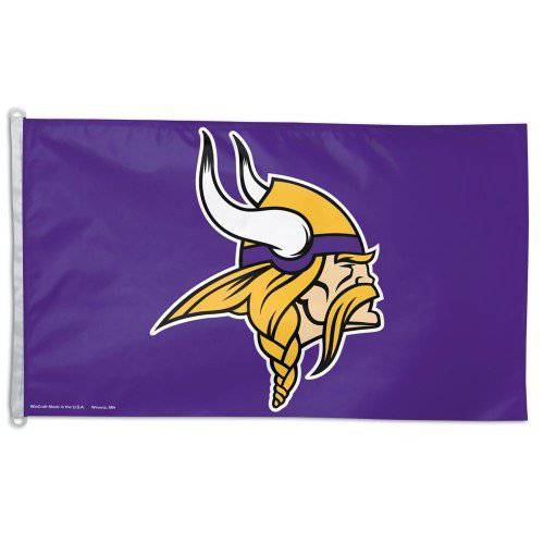 Minnesota Vikings Flag 3' X 5' product image 1, provided for visual reference and product detail review