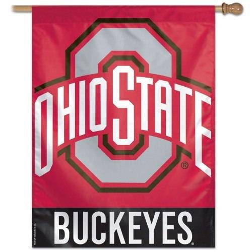 Ohio State Buckeyes Vertical Flag 28x40 product image 1, provided for visual reference and product detail review