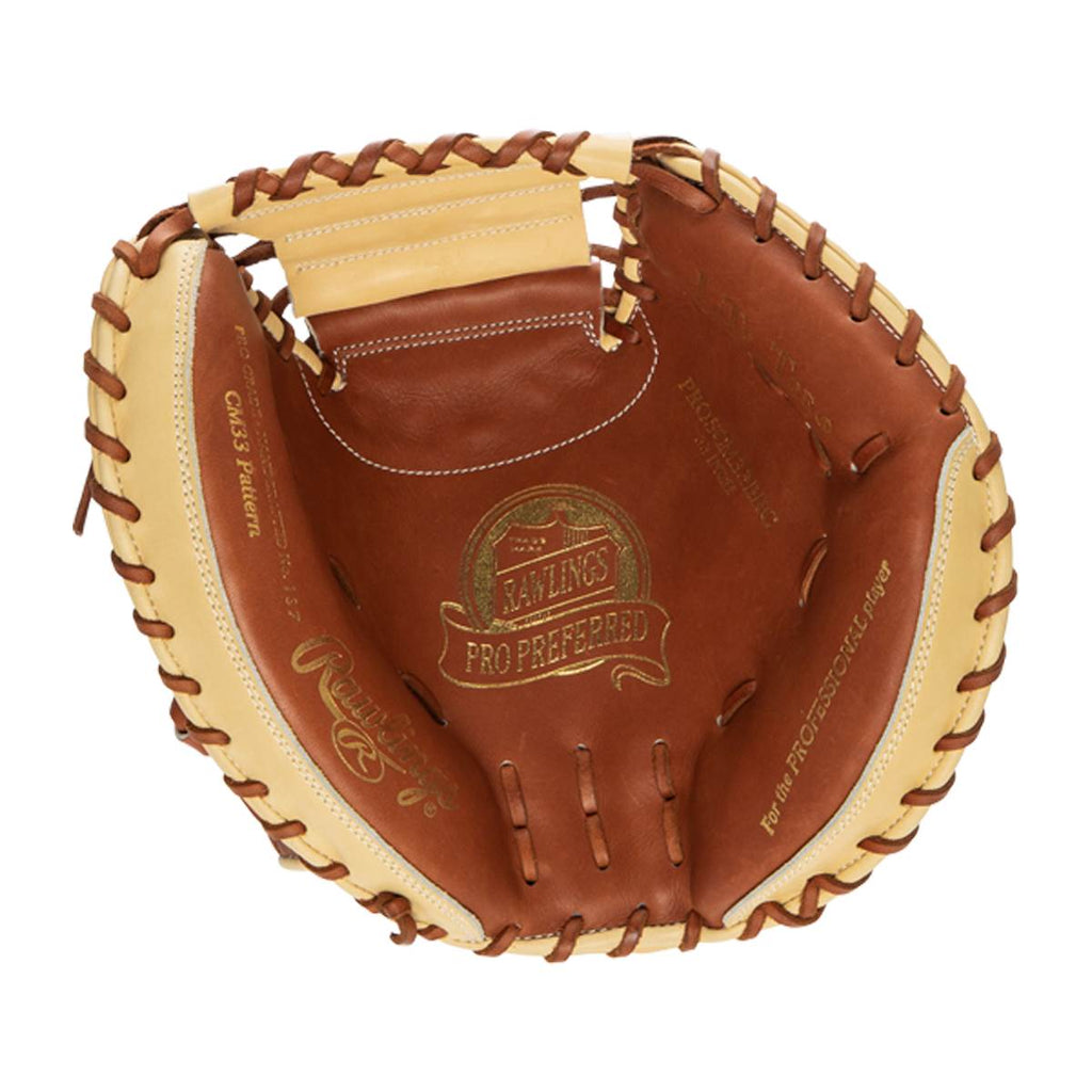 Rawlings Pro Preferred 33" Baseball Catcher's Mitt - PROSCM33BRC product image 2, provided for visual reference and product