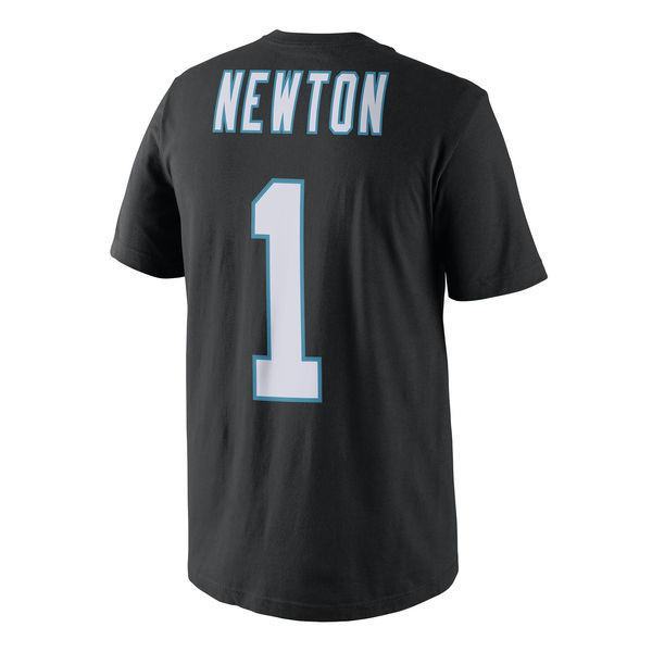 Carolina Panthers Mens Nike Cam Newton Name and Number SB50 T-Shirt product image 2, provided for visual reference and