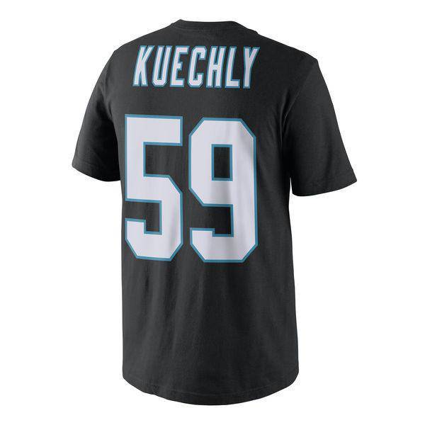 Carolina Panthers Mens Nike Luke Kuechly Name and Number SB50 T-Shirt product image 2, provided for visual reference and
