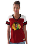 Chicago Blackhawks G-III 4Her by Carl Banks Red 5 On 5 T-Shirt for Women product image 1, provided for visual reference and