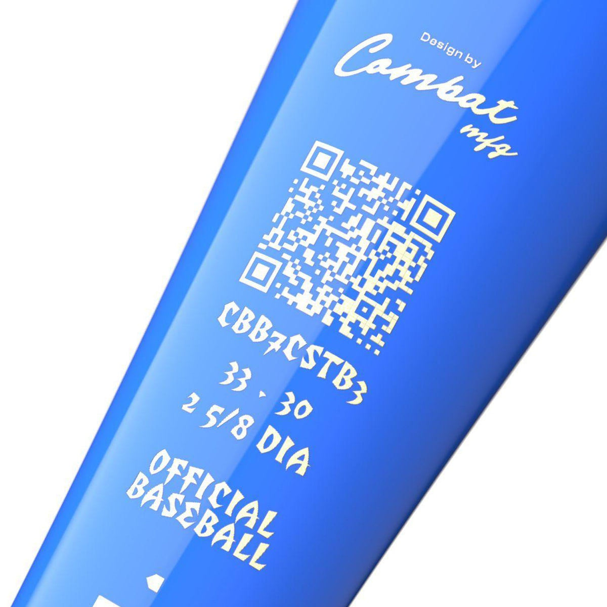 COMBAT MFG Spec A1 Coastal Blue BBCOR Baseball Bat -3 | One-Piece Alloy Baseball Bat | CBB7CSTB3 product image 6, provided