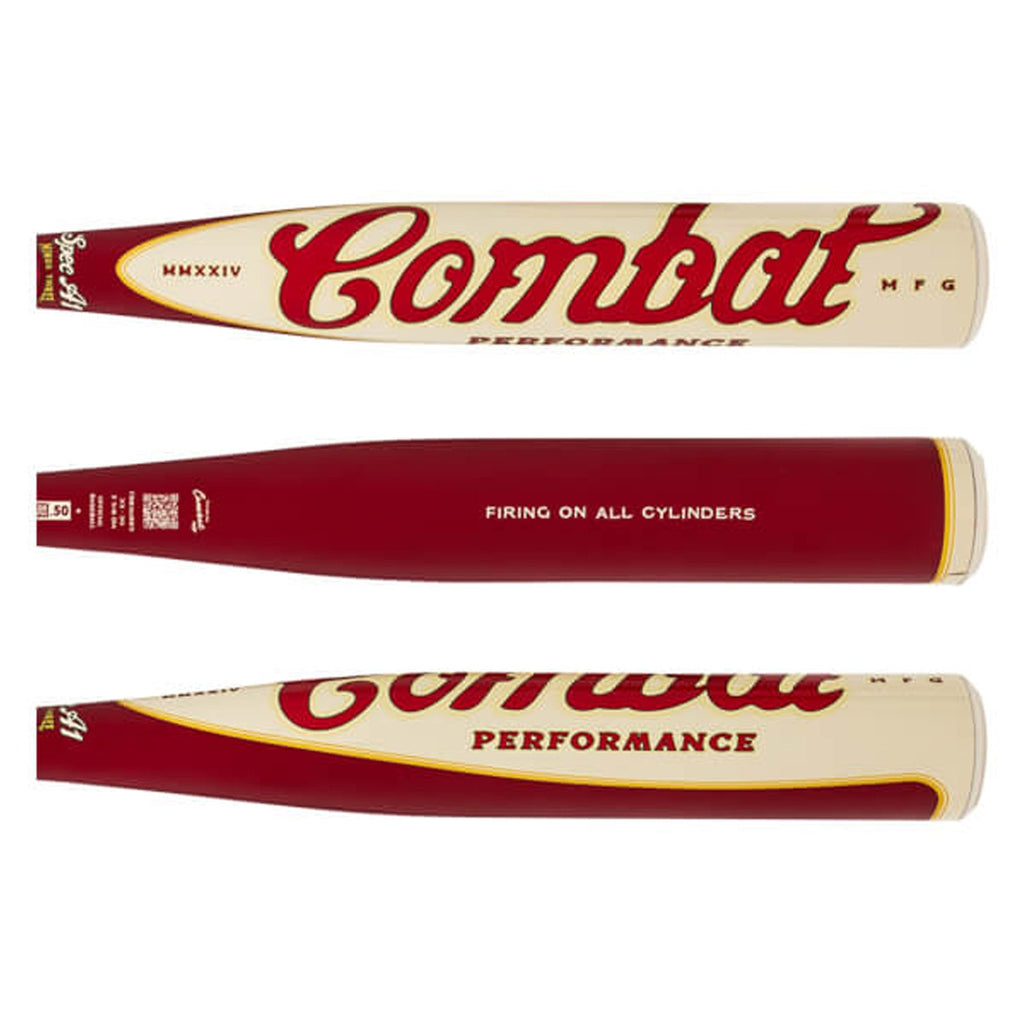 COMBAT MFG Spec A1 Steel Horses (-3) BBCOR Baseball Bat | Firing on All Cylinders | CBB7A1RR3 product image 2, provided for