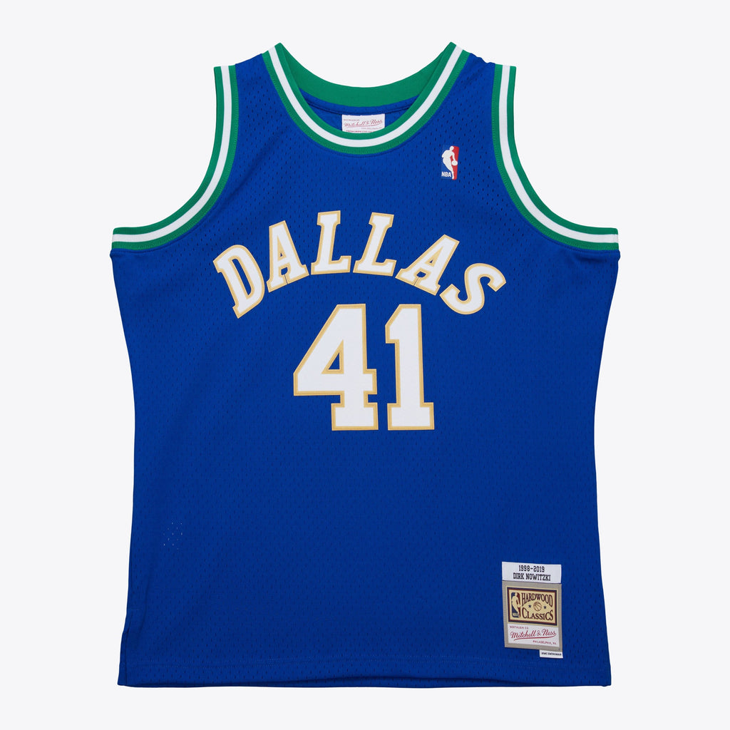 Dallas Mavericks Dirk Nowitzki Royal 1998 Swingman Jersey for Men product image 2, provided for visual reference and product