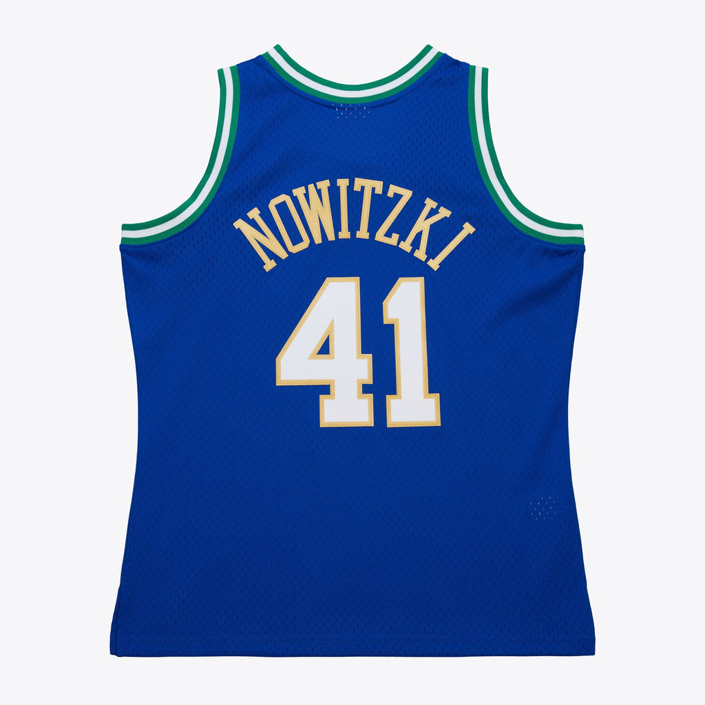 Dallas Mavericks Dirk Nowitzki Royal 1998 Swingman Jersey for Men product image 3, provided for visual reference and product