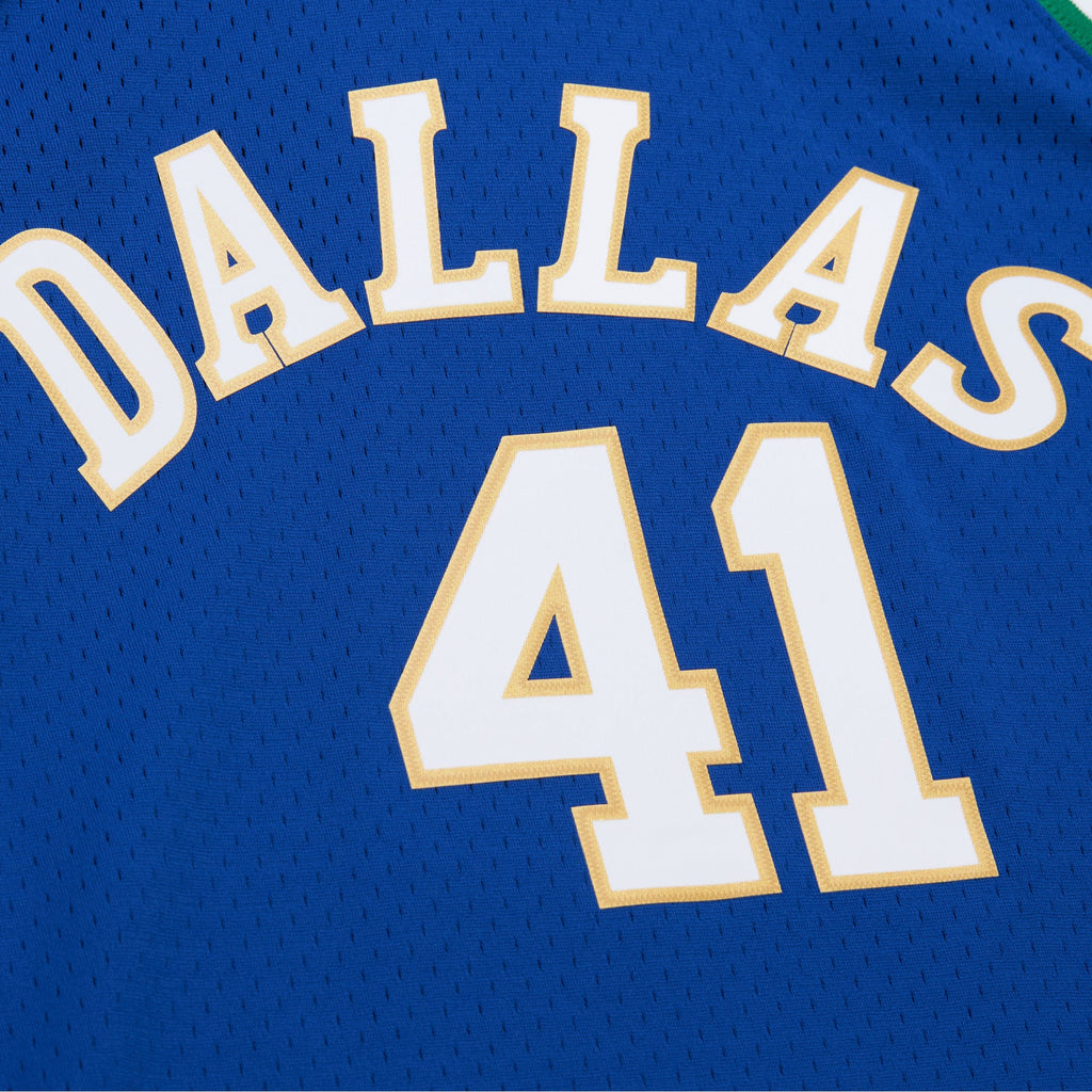 Dallas Mavericks Dirk Nowitzki Royal 1998 Swingman Jersey for Men product image 4, provided for visual reference and product