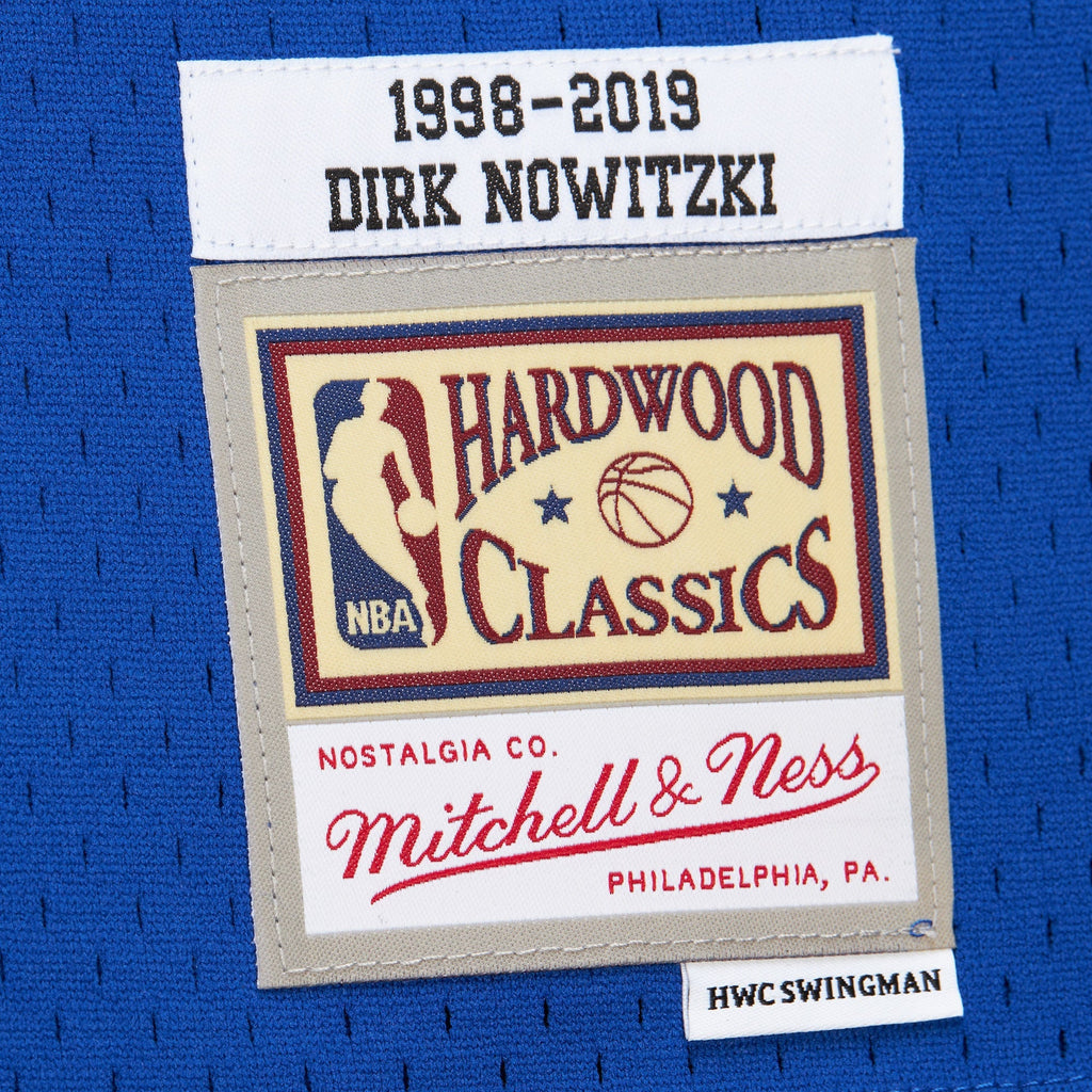 Dallas Mavericks Dirk Nowitzki Royal 1998 Swingman Jersey for Men product image 5, provided for visual reference and product