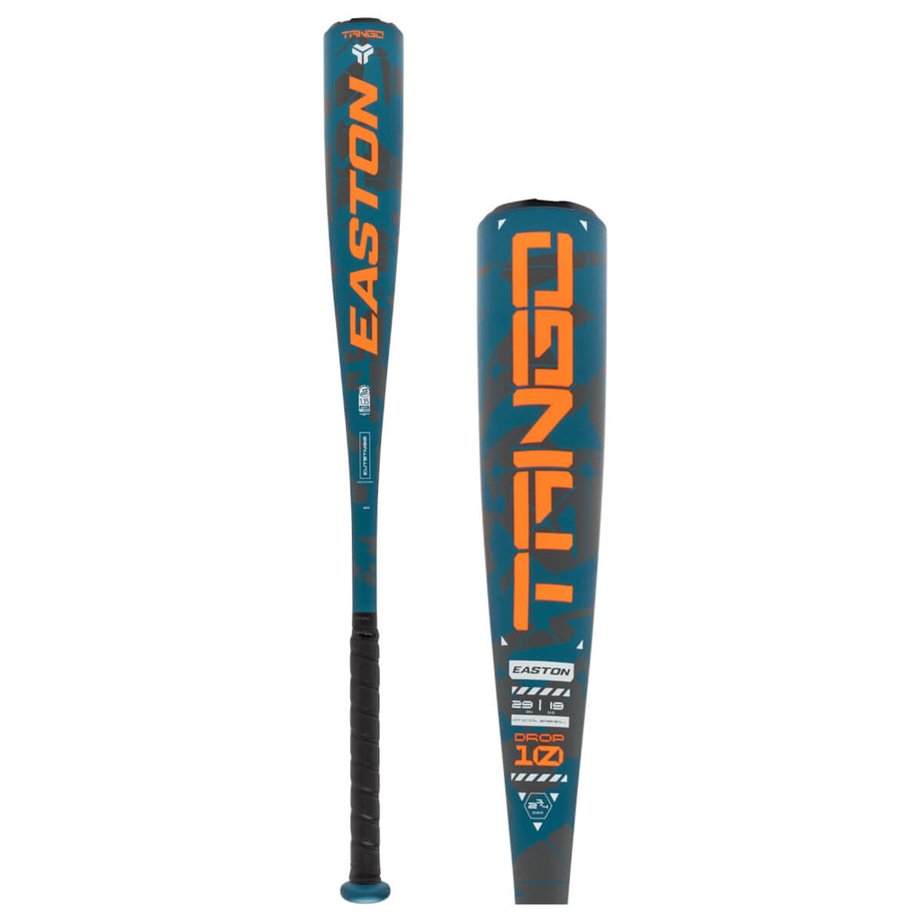 Easton Tango -10 USSSA Baseball Bat (One-Piece ALX100™ Alloy) – Perforated 1.8mm Flex™ Grip, Concave End Cap | EUT5TNG10