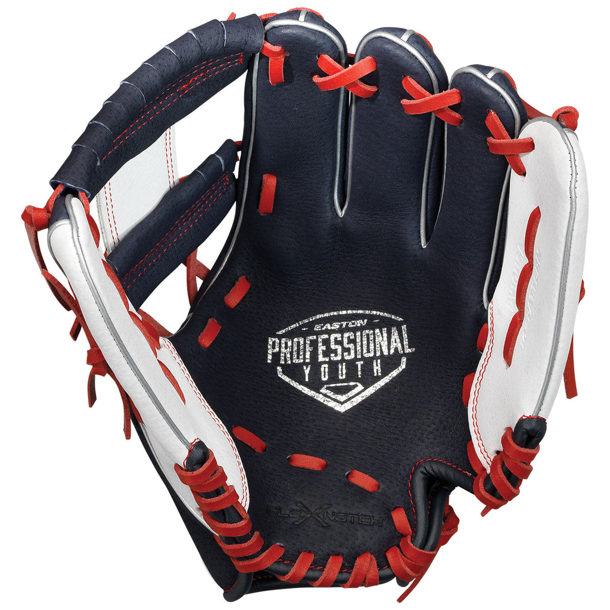 Easton Professional Youth Series 10 Inch PY10USA Baseball Glove - Navy/White/Red product image 2, provided for visual