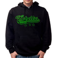 Estrellas Orientales black letters-green border Hoodies product image 1, provided for visual reference and product detail