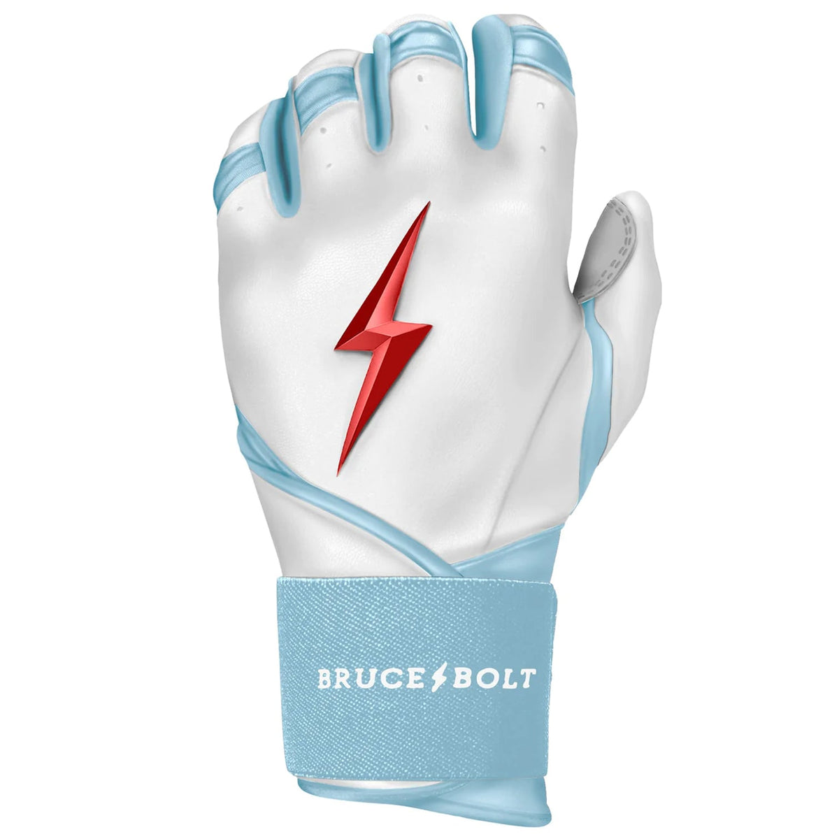 PREMIUM PRO HAPP Series Long Cuff Batting Gloves White C.Blue product image 1, provided for visual reference and product