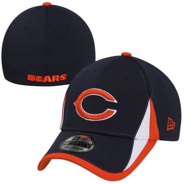 Chicago Bears New Era NFL 2013 Training 39Thirty Flex-Fit Hat-Navy product image 1, provided for visual reference and