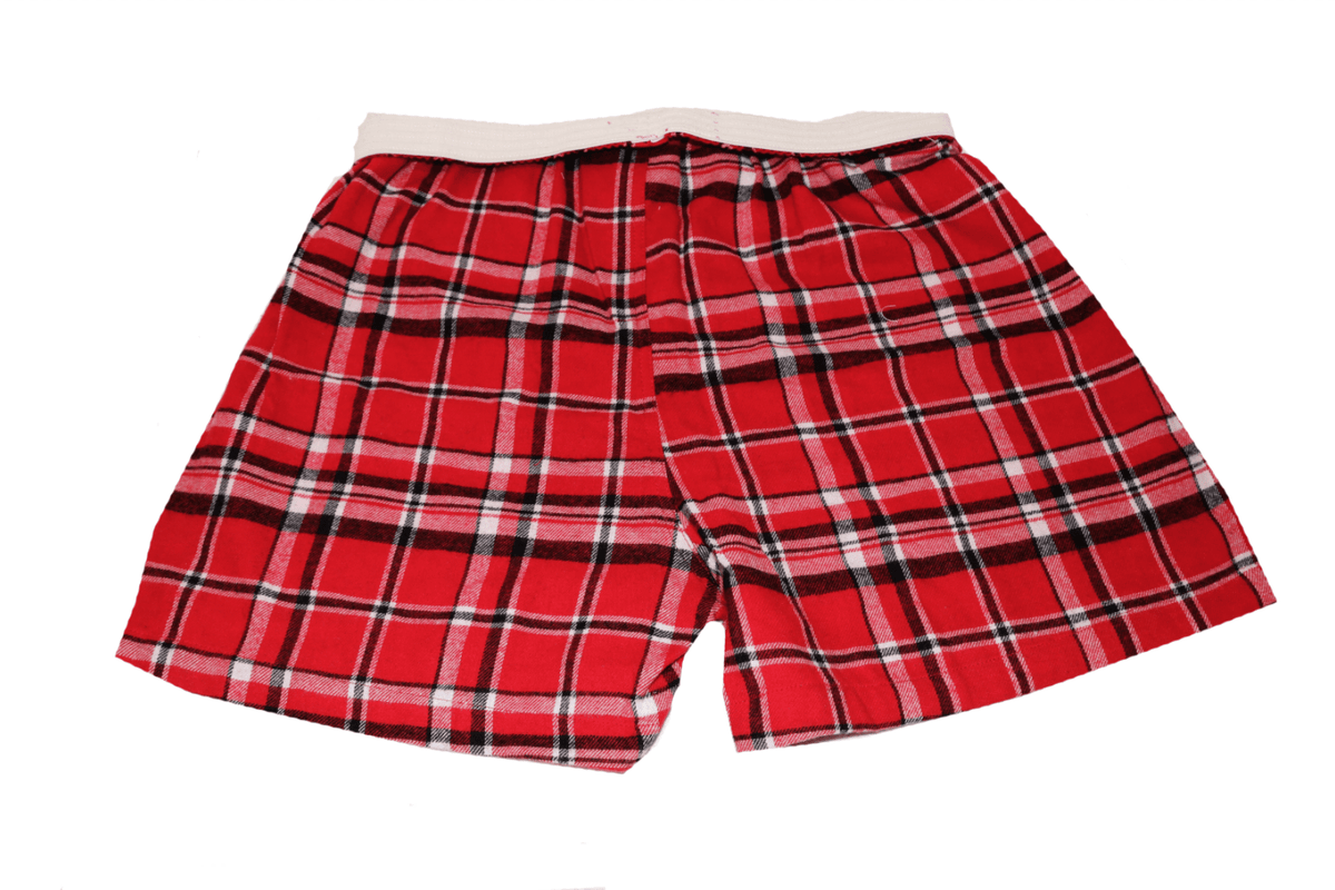 Chicago Blackhawks Adult Plaid Bleacher Boxer product image 2, provided for visual reference and product detail review