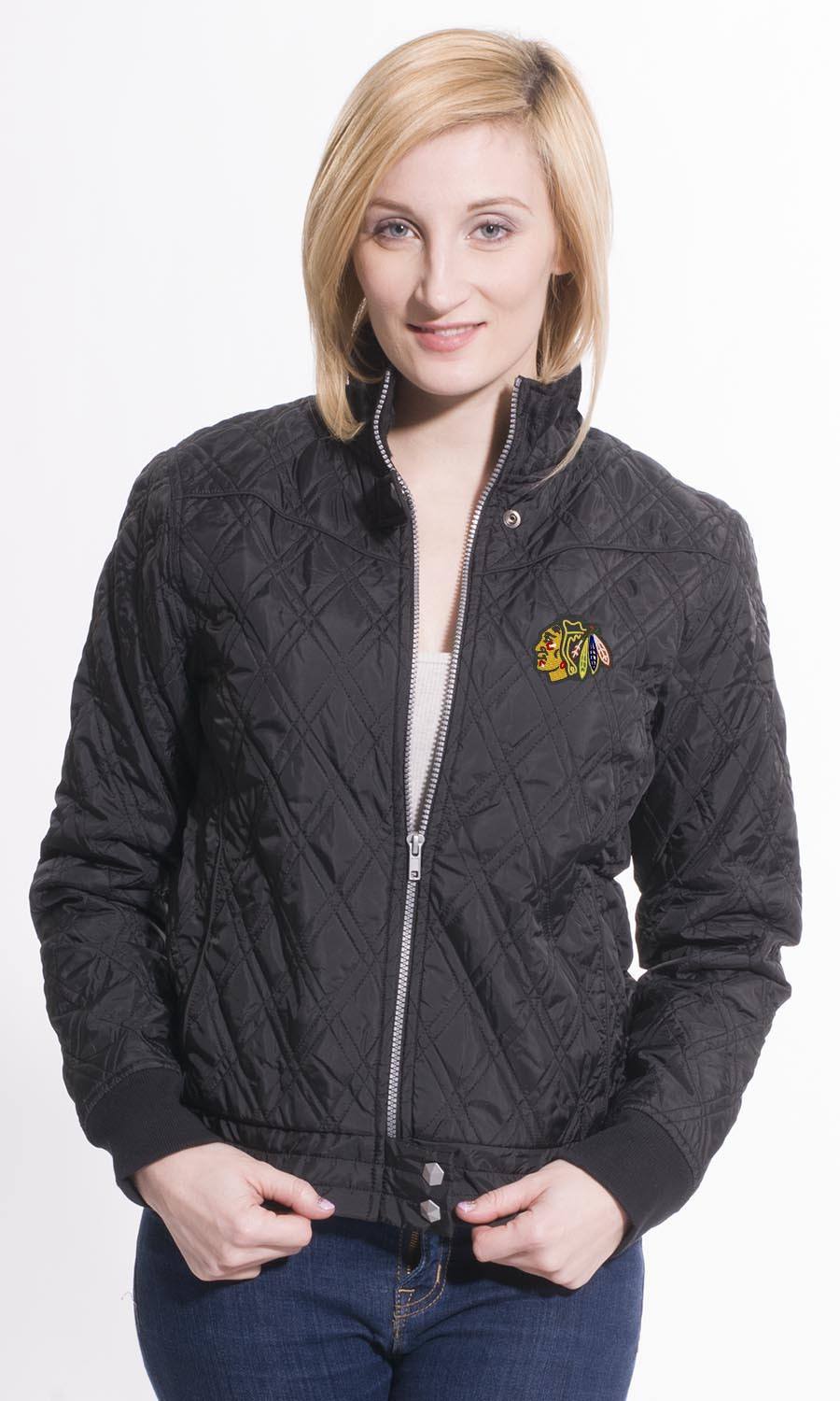 Chicago Blackhawks Women Levelwear Snowflake Full Zip Jacket product image 1, provided for visual reference and product