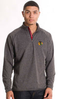 Levelwear Chicago Blackhawks Metro Quarter Zip Pullover Jacket - Gray product image 1, provided for visual reference and