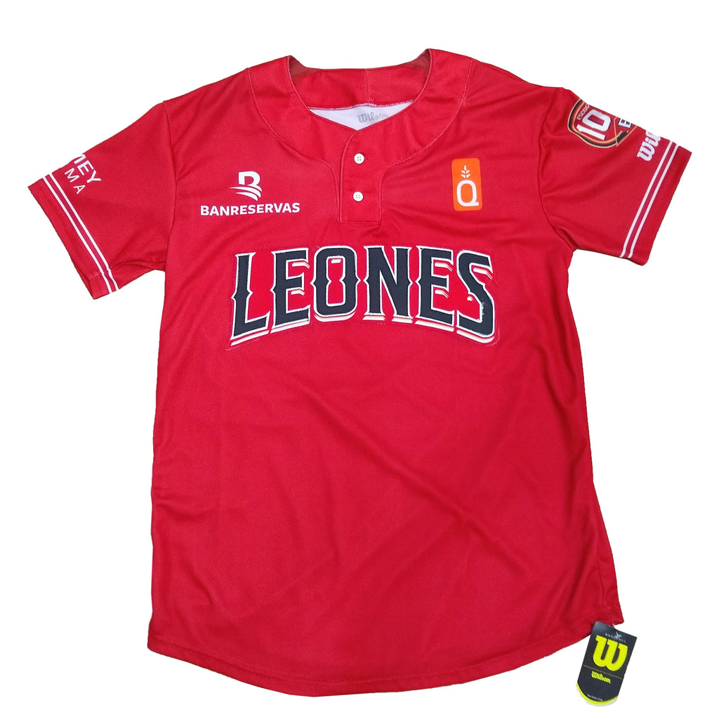Leones del Escogido Authentic Jersey product image 1, provided for visual reference and product detail review